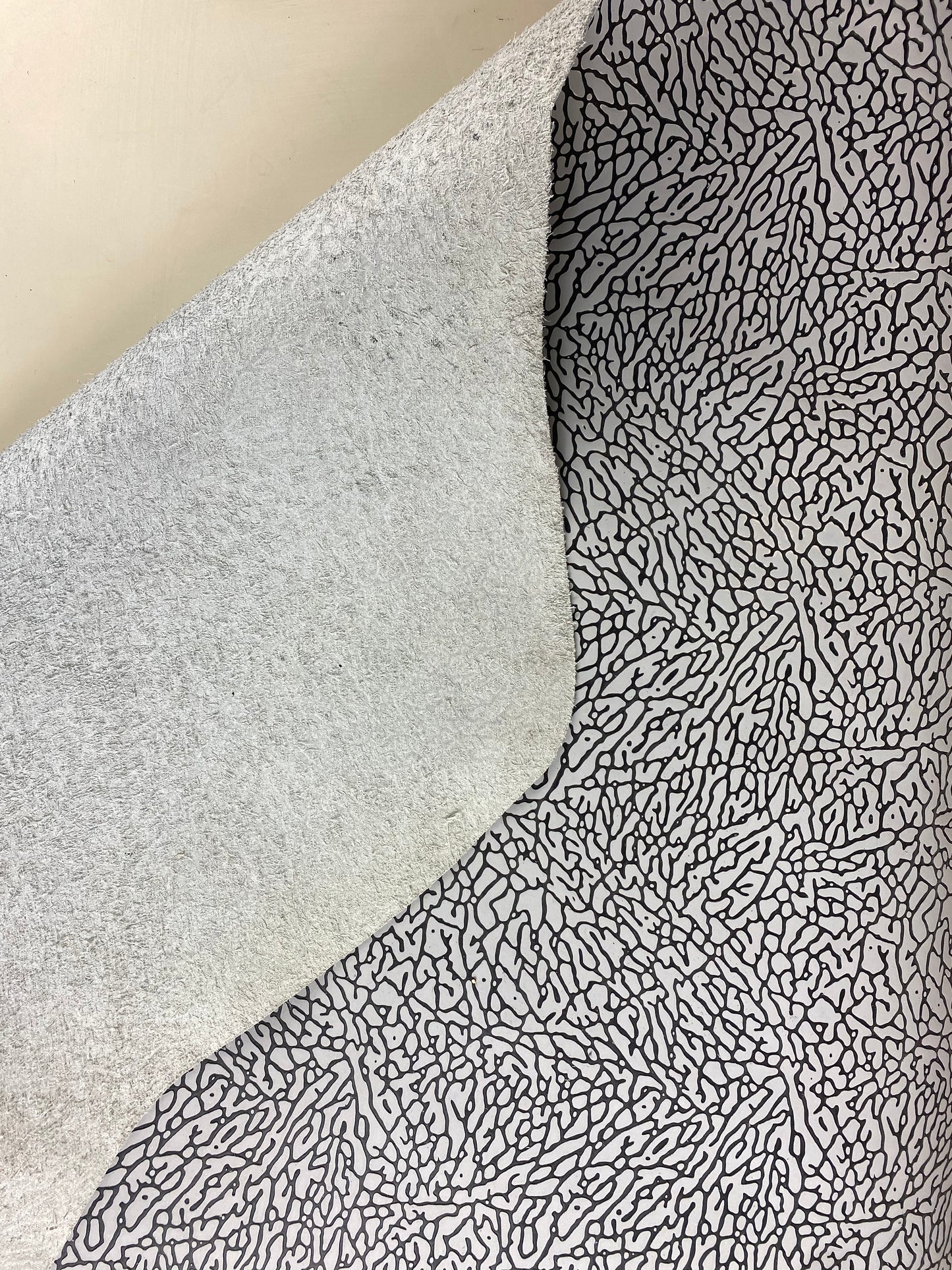 Elephant print leather perfect for bespoke sneakers