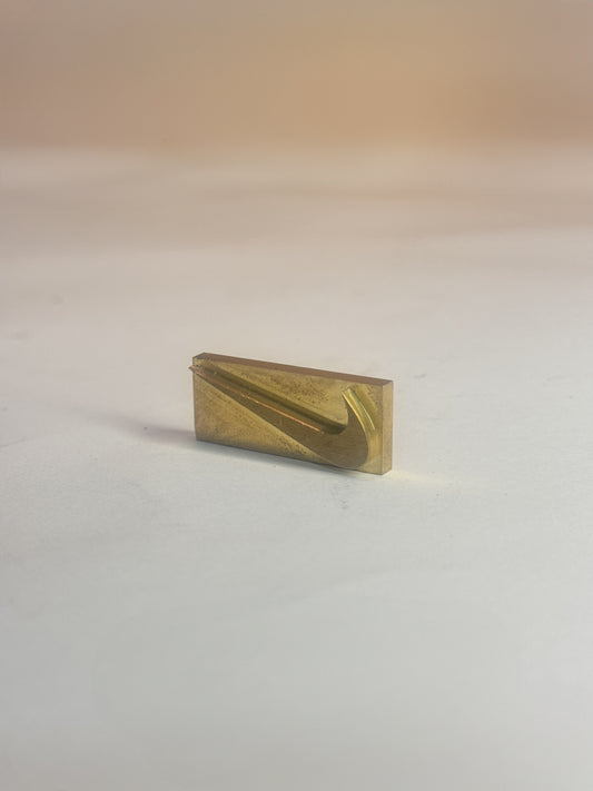 Safari swoosh back brass stamps