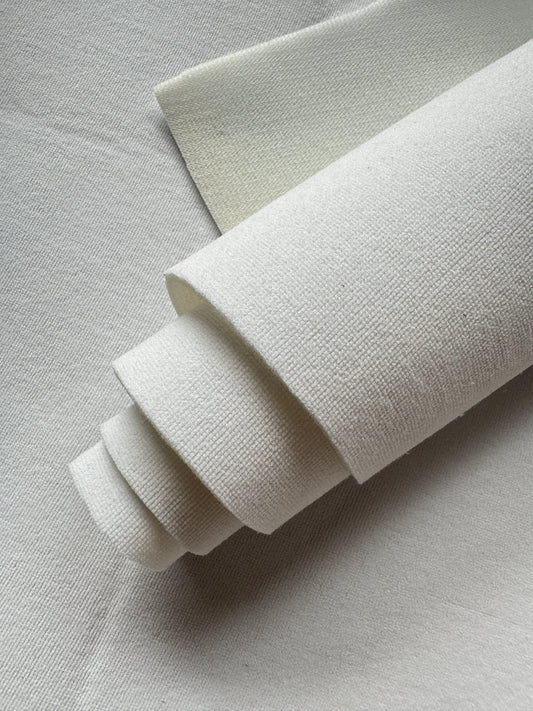 Lining white fabric material for bespoke sneakers