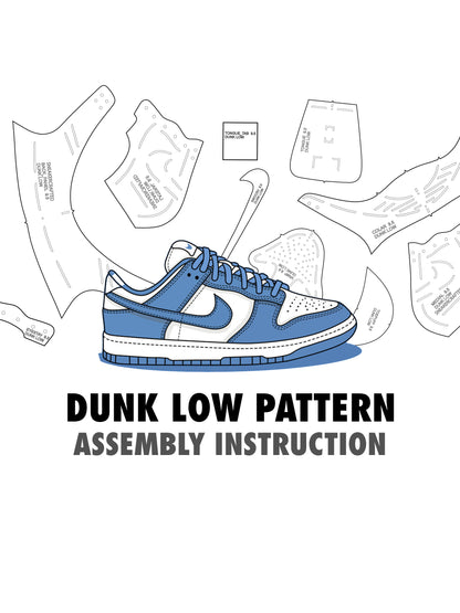 DUNK LOW digital pattern  PDF, DXF, SVG files