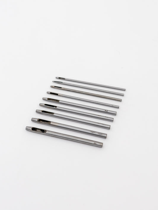 Hand eyelet punches for leather