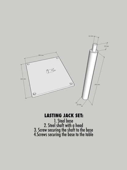 Lasting Jack / Lasting Post for shoemaking, lasting