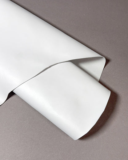 White smooth Italian leather