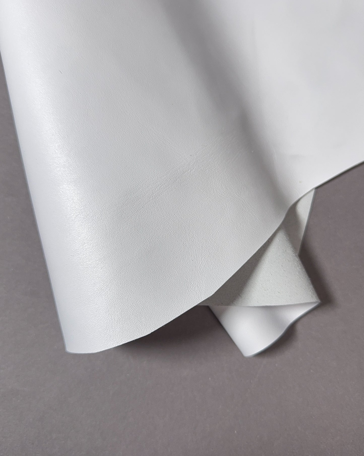 White smooth Italian leather