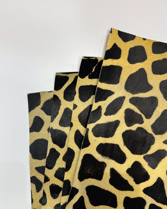 Pony hair leather-giraffe type