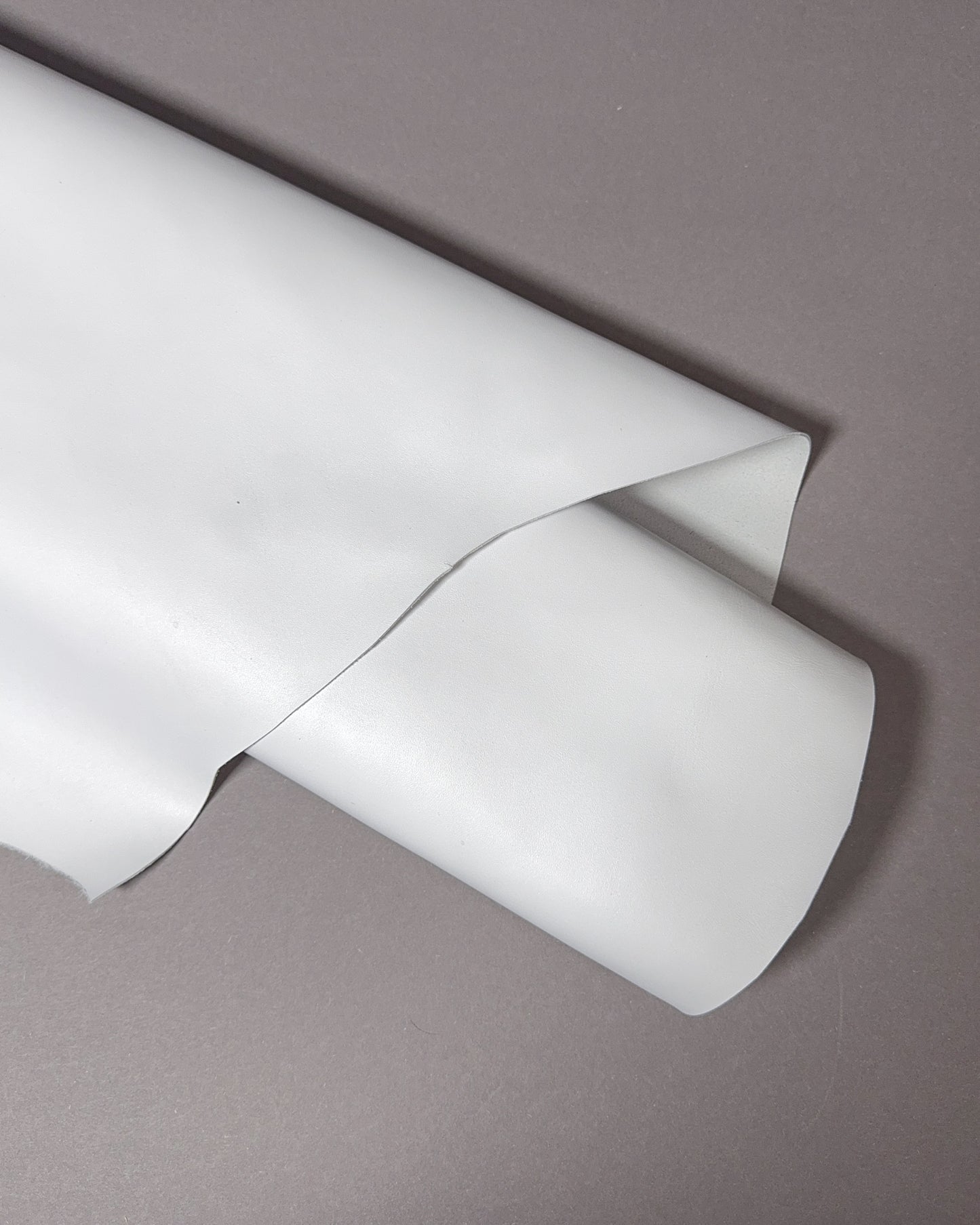 White smooth Italian leather