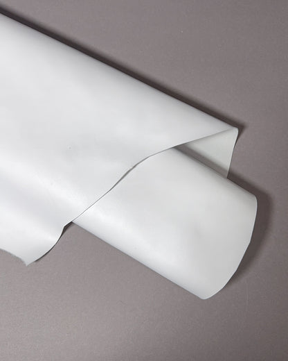 White smooth Italian leather