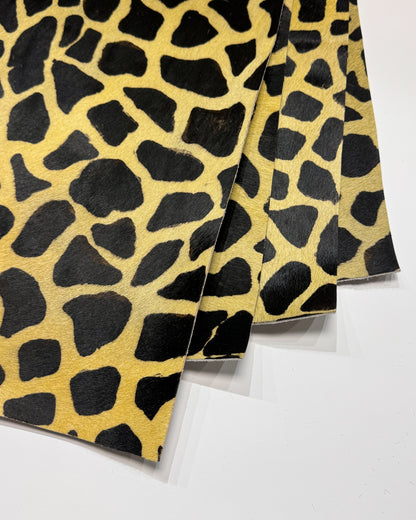 Pony hair leather-giraffe type