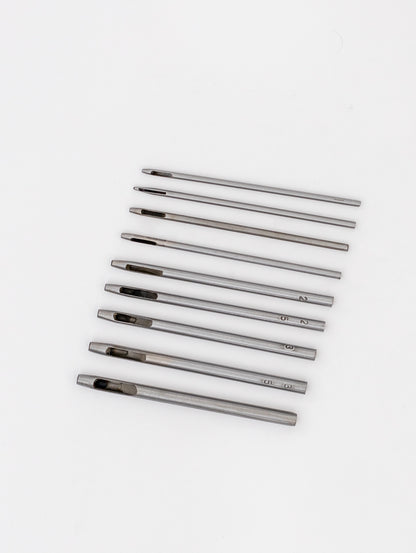 Hand eyelet punches for leather