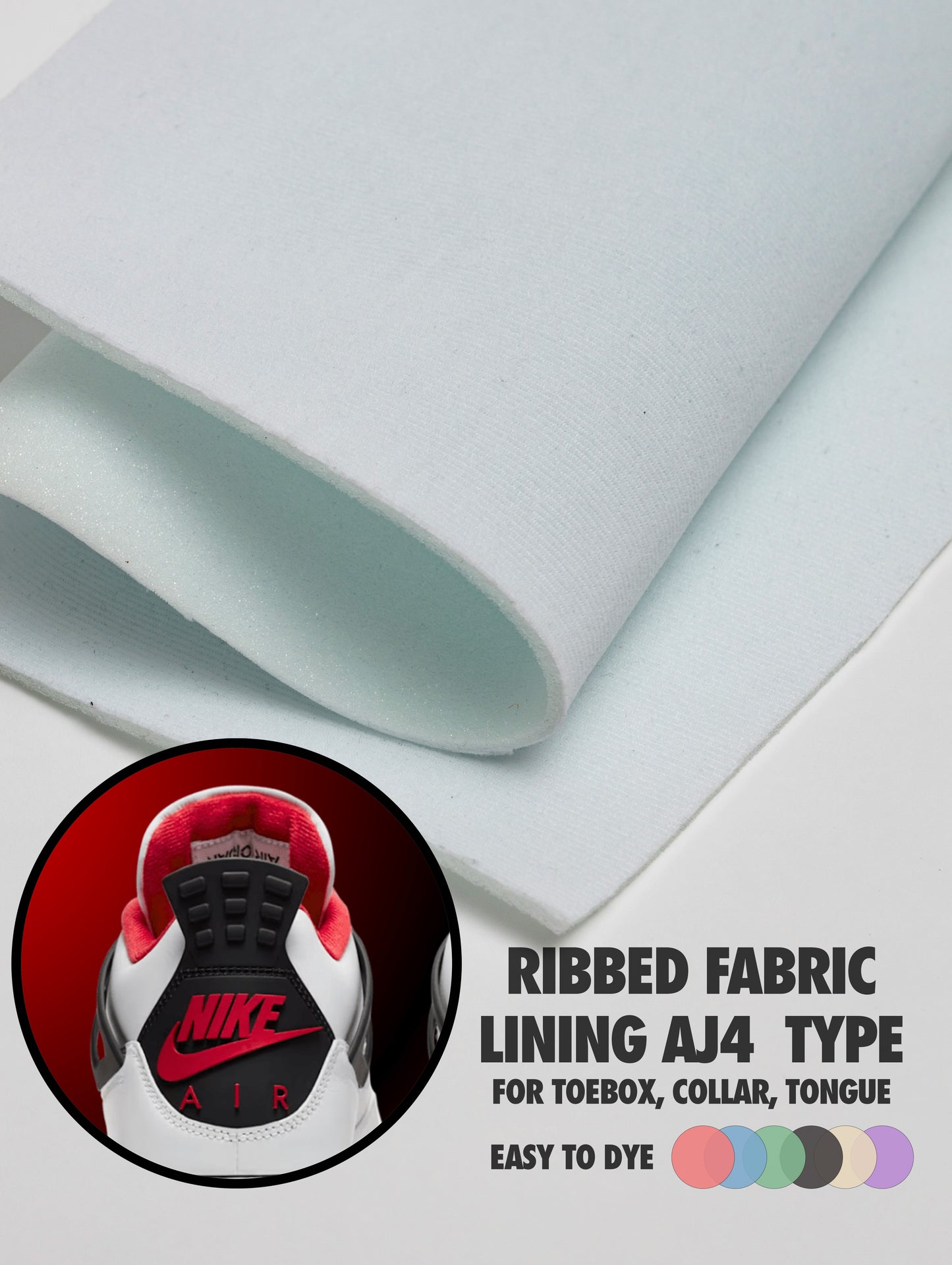 WHITE  FABRIC LINING AJ4 TYPE