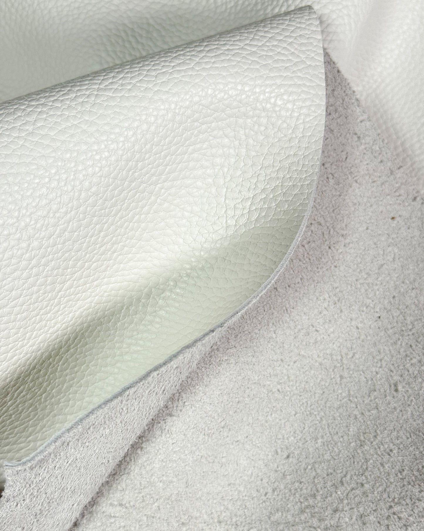 White grain Italian leather