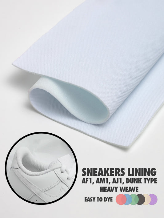 WHITE  FABRIC LINING HEAVY WEAVE