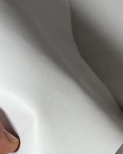 White smooth Italian leather